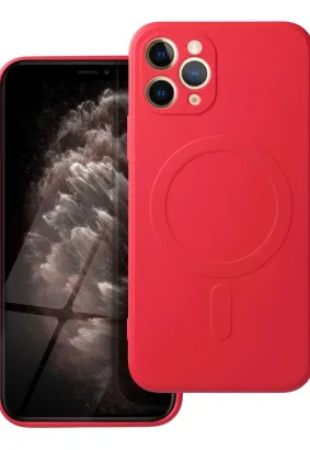 Futerał Silicone Mag Cover kompatybilny z MagSafe do IPHONE 11 PRO czerwony