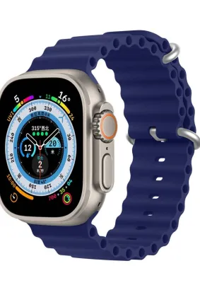 DUX DUCIS Ocean Wave - sportowy pasek silikonowy do Apple Watch 42/44/45mm niebieski