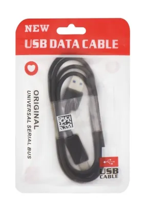 Kabel USB - Typ C 3.0 HD2 czarny 1 metr