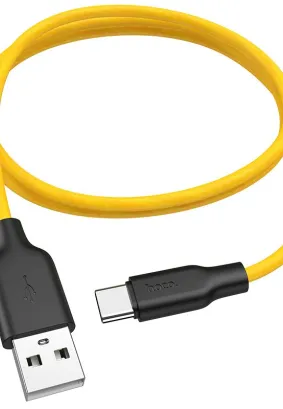 HOCO kabel USB - Typ C  Plus Silicone X21 1 metr czarno-pomarańczowy.