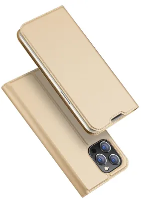 DUX DUCIS Skin Pro - futerał z klapką do Apple iPhone 14 Pro złoty