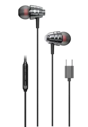 PAVAREAL zestaw słuchawkowy / słuchawki z mikrofonem Typ C PA-M08C czarne [DAC]