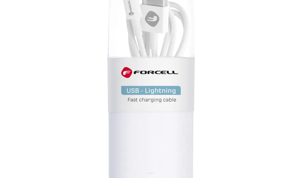 FORCELL kabel USB A do Lightning 8-pin 1A C316 TUBA biały 1 metr