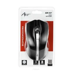 Mysz / Myszka  ART  bezprzewodowa-optyczna USB AM-97 czarna