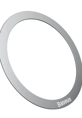 BASEUS blaszki uniwersalne / magnetic metal ring do MagSafe srebrny (2 sztuki) PCCH000012