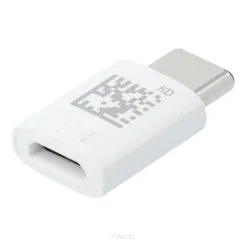 Oryginalny Adapter SAMSUNG GH96-12487A (Galaxy S10/S10+) USB typ C - micro USB biały bulk