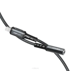 ACEFAST kabel AUX Lightning do Jack 3,5 mm (żeński) MFi C1-05 0,18 m szary