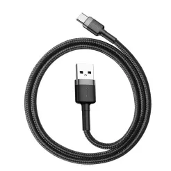 BASEUS kabel USB Cafule do Typ C 3A CATKLF-AG1 0,5 metra szaro-czarny
