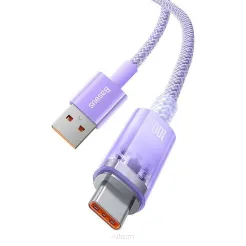 BASEUS kabel USB do Typ C Power Delivery Explorer 100W 1m fioletowy CATS010405