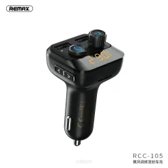REMAX transmiter samochodowy bluetooth FM + ładowarka 2xUSB z LCD RCC105
