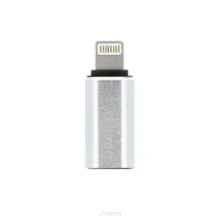 Adapter ładowarki Typ C do iPhone Lightning 8-pin srebrny