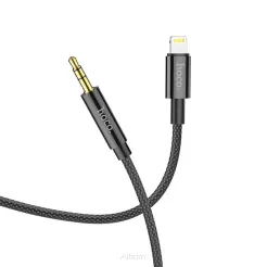 HOCO kabel AUX Audio Jack 3,5mm do iPhone Lightning 8-pin UPA19 1m czarny