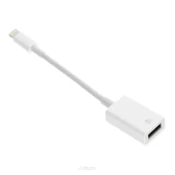 Adapter OTG USB do iPhone Lightning 8-pin biały