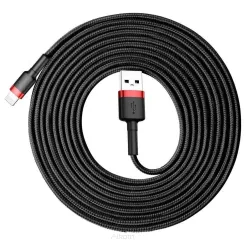 BASEUS kabel USB Cafule do iPhone Lightning 8-pin 2A CALKLF-R91 3 metry czerwono-czarny