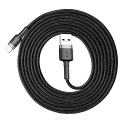 BASEUS kabel USB Cafule do iPhone Lightning 8-pin 2A CALKLF-RV1 3 metry czarno-złoty