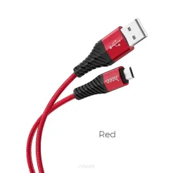 HOCO kabel USB do Micro COOL X38 1 metr czerwony