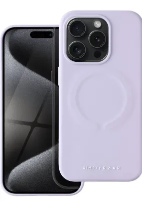 Futerał Roar Leather Mag Case kompatybilny z MagSafe - do iPhone 15 Pro Fioletowy