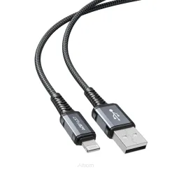 ACEFAST kabel USB A do Lightning 8-pin MFi 2,4A ze stopu aluminium C1-02 1,2 m szary