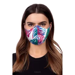 Maska na twarz - profilowana tęcza biała