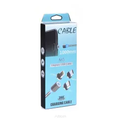 Kabel magnetyczny 3w1 (końcówka w zestawie Micro + iPhone Lightning 8-pin + Type C)