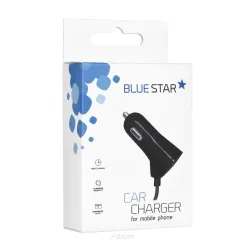 Ładowarka Samochodowa Uniwersalna z kablem micro USB i portem USB 3A Blue Star