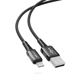 ACEFAST kabel USB do iPhone Lightning 8-pin MFi 2,4A ze stopu aluminium C1-02 1,2 m czarny