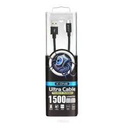 Kabel USB X-ONE - micro USB - czarny 1,5m