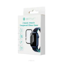 Futerał ochronny ze szkłem Bestsuit Flexible do Apple Watch series 7/8/9-41mm - grafitowy