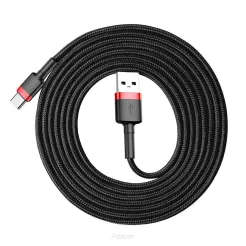 BASEUS kabel USB Cafule do Typ C 2A CATKLF-U91 3 metry czerwono-czarny
