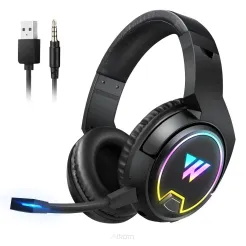 Bezprzewodowe Słuchawki Gamingowe 3D Stereo Sound z Mikrofonem Wintory W1 Czarne