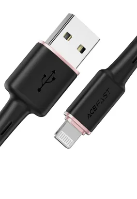 ACEFAST kabel USB A do Lightning 8-pin MFi 2,4A C2-02 silicone 1,2m czarny