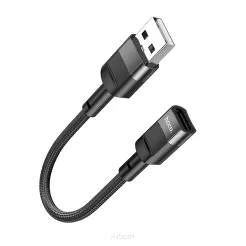 HOCO adapter USB (męski) do Typ C (żeński) U107 10cm czarna