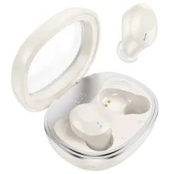 HOCO słuchawki bezprzewodowe / bluetooth stereo TWS Smart true EQ3 mleczna biel