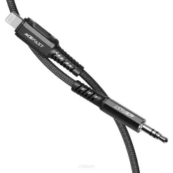 ACEFAST kabel audio do iPhone Lightning 8-pin - Jack 3,5mm (męski) MFi ze stopu aluminium C1-06 1,2 m czarny