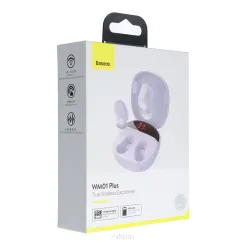 BASEUS słuchawki bezprzewodowe / bluetooth TWS Encok WM01 Plus fioletowe NGWM000005