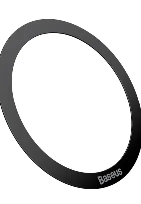 BASEUS blaszki uniwersalne / magnetic metal ring do MagSafe czarne (2 sztuki) PCCH000001