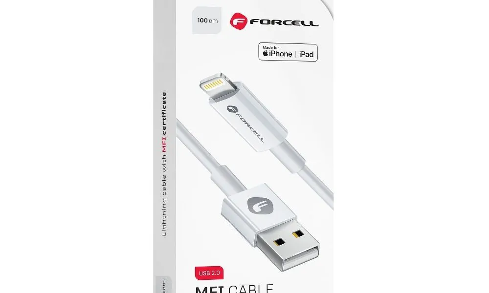 FORCELL kabel USB MFI do Lightning Apple Iphone 8-pin LC01