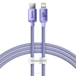BASEUS kabel Typ C do Apple Lightning 8-pin PD20W Power Delivery Crystal Shine CAJY000205 1,2m fiolet