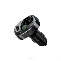 BASEUS Transmiter FM Bluetooth MP3 z ładowarką samochodową USB + USB 3,4A S-09A czarny CCMT000001