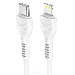 HOCO kabel Typ C do iPhone Lightning 8-pin Power Delivery PD20W 3A X55 biały