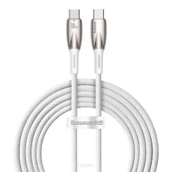 BASEUS kabel Typ C do Typ C Power delivery 100W Glimmer Series CADH000802 2m biały