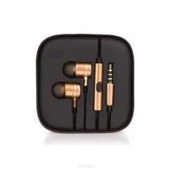 Zestaw słuchawkowy / słuchawki Stereo  box MI metal złoty (Jack 3,5mm)