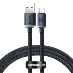 BASEUS kabel USB do Typ C PD100W Power Delivery Crystal Shine CAJY000501 2m czarny