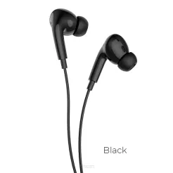 HOCO zestaw słuchawkowy / słuchawki dokanałowe jack 3,5mm z mikrofonem M1 Pro czarne.