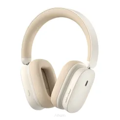 BASEUS bezprzewodowe słuchawki nagłowne z redukcją szumów Bowie H1 białe NGTW230002 [EOL]