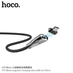 HOCO kabel USB do Micro magnetyczny Blaze U75 czarny.
