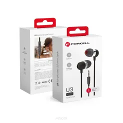 Forcell Zestaw Słuchawkowy Premium Sound U3 mini jack 3,5mm Czarny