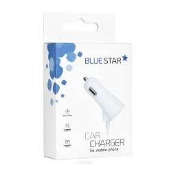 Ładowarka Samochodowa do iPhone 5/6/6s/7/8/X z kablem i portem USB 3A Blue Star