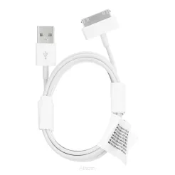Kabel USB do iPhone 30-pin (iPhone 4) 1A C609 biały 2 metry