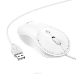HOCO mysz / myszka komputerowa przewodowa Esteem GM13 biała